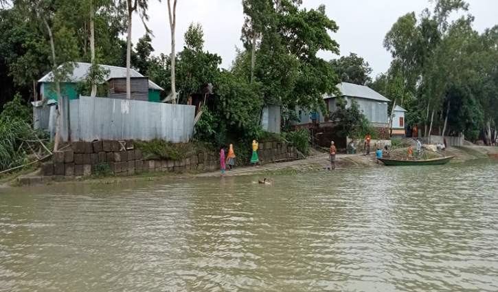 সিরাজগঞ্জে যমুনায় পানি বেড়ে নিম্নাঞ্চল প্লাবিত