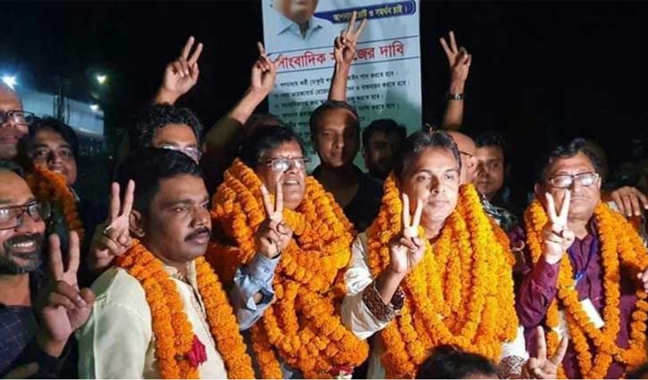 বিএফইউজে’র সভাপতি ওমর ফারুক, মহাসচিব দীপ আজাদ বিএফইউজে’র সভাপতি ওমর ফারুক, মহাসচিব দীপ আজাদ