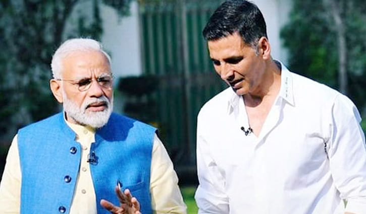 অক্ষয়কে নরেন্দ্র মোদির চিঠি অক্ষয়কে নরেন্দ্র মোদির চিঠি