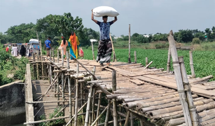 ভাঙা কালভার্টে হাজার মানুষের দুর্ভোগ