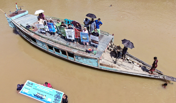 হবিগঞ্জে নদীর উপর নানামুখী অত্যাচার