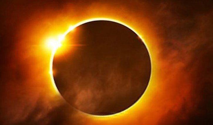 Total eclipse of the sun today