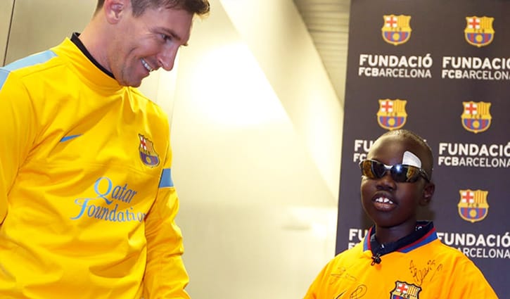 মেসি কত টাকা দান করেন?