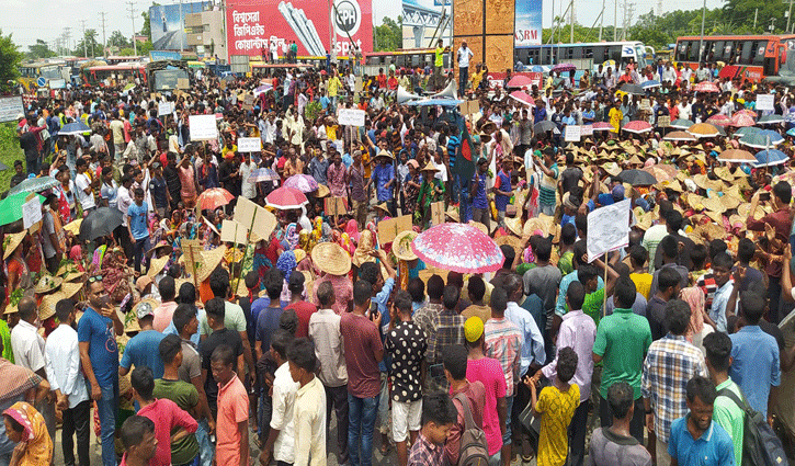 সাড়ে ৪ ঘণ্টা পর চা-শ্রমিকদের সড়ক অবরোধ প্রত্যাহার