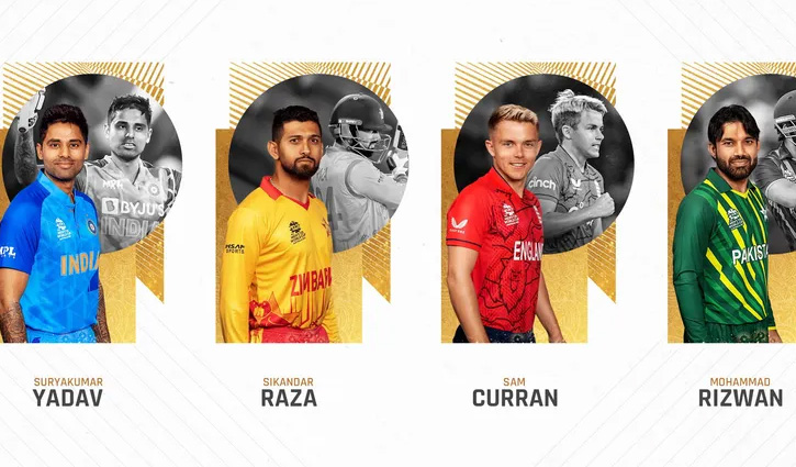 বর্ষসেরা টি-টোয়েন্টি ক্রিকেটারের দৌড়ে সূর্য, রাজা, কারান, রিজওয়ান