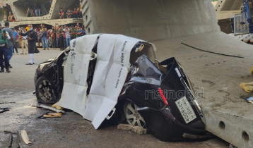 Uttara road crash: 150 tonnes of girder removed from car