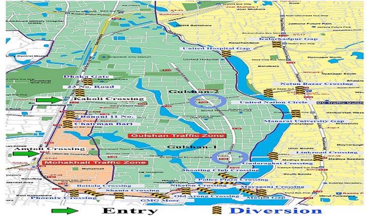 DMP issues special traffic instructions at Gulshan-Banani on 31st night