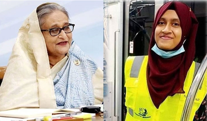 মেট্রোরেলের প্রথম যাত্রী প্রধানমন্ত্রী, চালক আফিজা