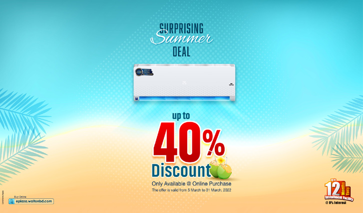 Up to 40% discount on Walton AC purchase from e-Plaza