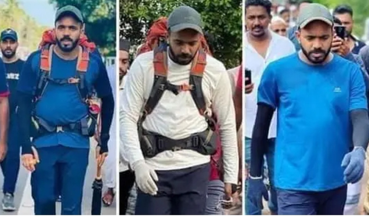 পায়ে হেঁটে হজের উদ্দেশে বের হলেন ভারতীয় যুবক