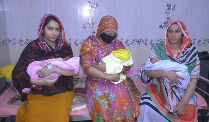 একসঙ্গে তিন সন্তানের জন্ম, নাম রাখা হলো স্বপ্ন, পদ্মা ও সেতু