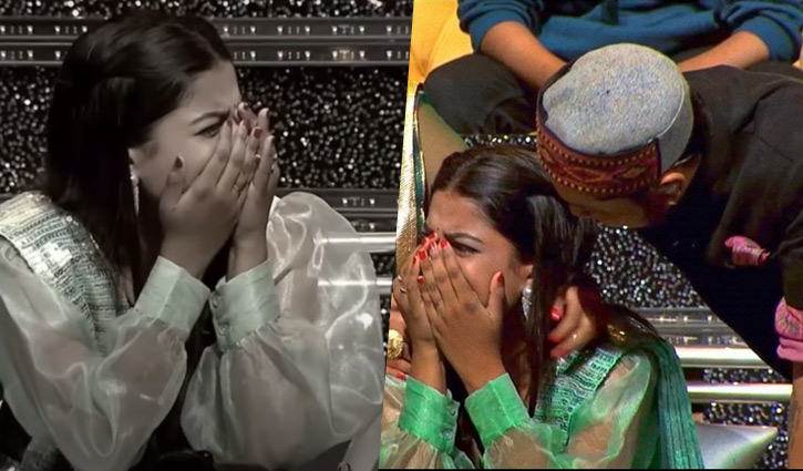 কাঁদলেন অরুণিতা, সান্ত্বনা দিলেন পবনদীপ কাঁদলেন অরুণিতা, সান্ত্বনা দিলেন পবনদীপ