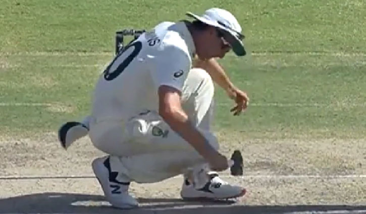 হাতুড়ি পিটিয়ে করাচির পিচ ঠিক করলেন অস্ট্রেলিয়া অধিনায়ক