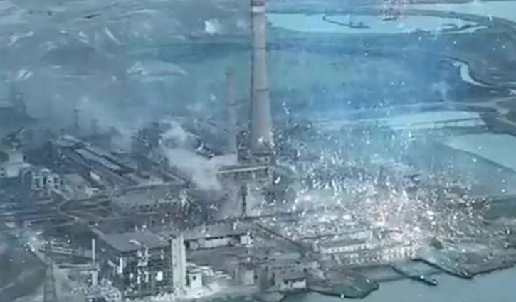 Russia ‘drops phosphorus bombs’ on Azovstal steelworks