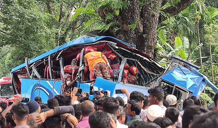 10 killed as bus hits tree in Barisal