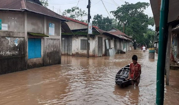 Flood hits Sunamganj district again