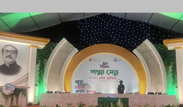 Stage ready, Sheikh Hasina set to open Padma Bridge