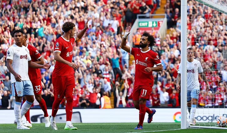 সালাহ সাতে সাত, লিভারপুল পেল জয়