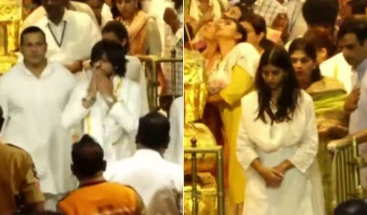 Shah Rukh visits Tirupati with daughter Suhana
