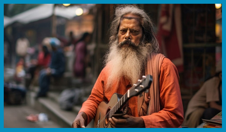 বাউল বেশে নগর বাউল জেমস