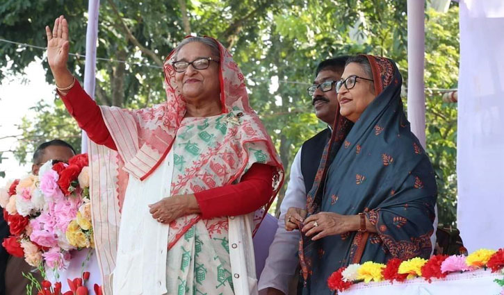 Promise to vote for boat raising your hands: Sheikh Hasina at Rangpur rally