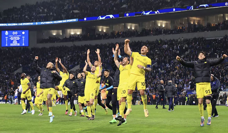 এক যুগ পর কোয়ার্টার ফাইনালে ইন্টার মিলান