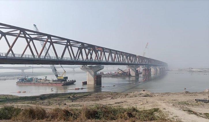 11 spans of Bangabandhu Railway Bridge visible