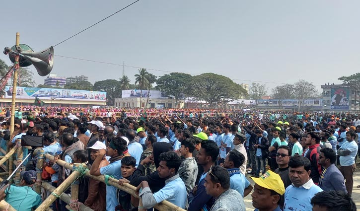 AL’s public rally begins in Rajshahi
