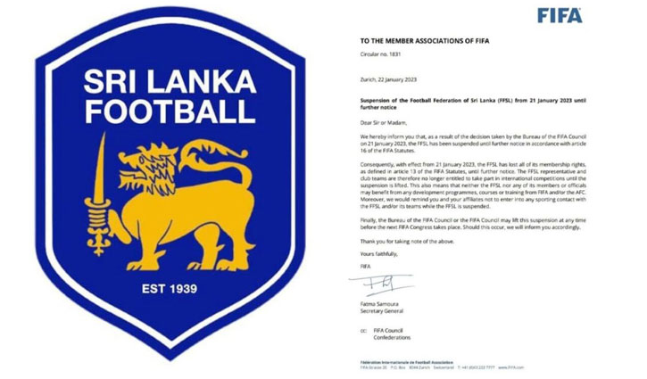 FIFA bans Sri Lanka Football