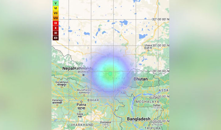 ভূমিকম্পে কেঁপে উঠলো সিকিম