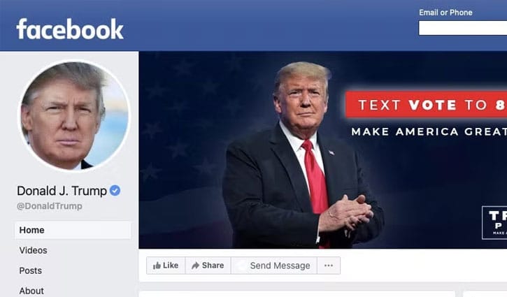 ফেসবুক অ্যাকাউন্ট ফিরে পাচ্ছেন ট্রাম্প