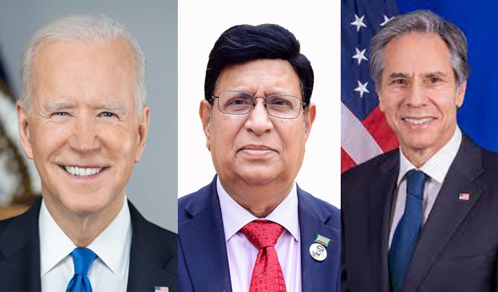 পররাষ্ট্রমন্ত্রীকে বাইডেন ও ব্লিঙ্কেনের শুভেচ্ছা