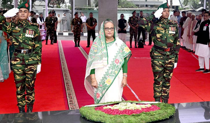 PM Pays Homage To Bangabandhu On Mujibnagar Day