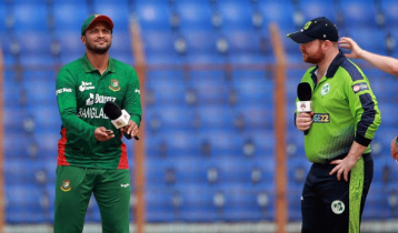 Bangladesh batting against Ireland