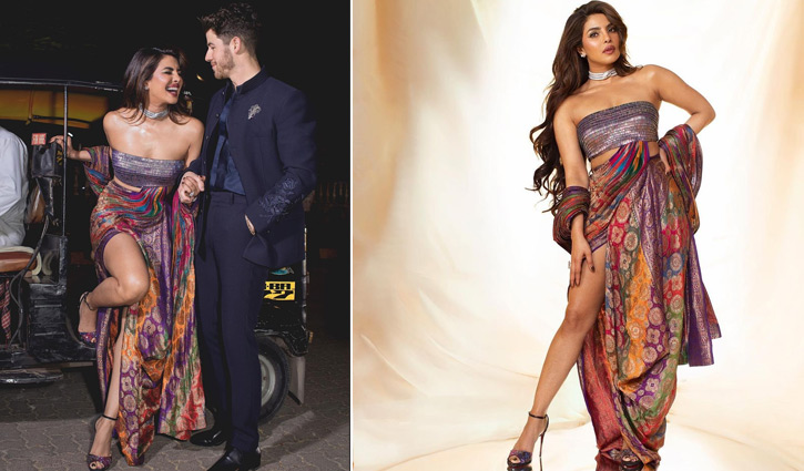 ৬৫ বছরের পুরোনো শাড়িতে নজর কাড়লেন প্রিয়াঙ্কা