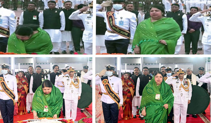 জাতীয় স্মৃতিসৌধে স্পিকারের শ্রদ্ধা