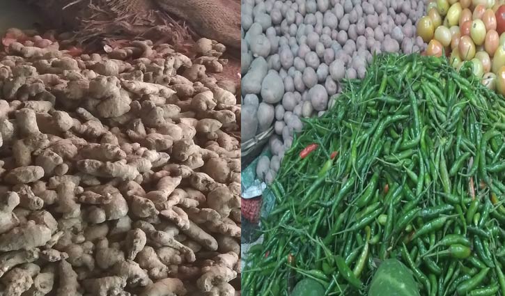 বাজারে কাঁচা মরিচ ১৪০, আদা ২৪০ টাকা