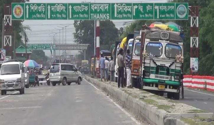 বাংলাবান্ধা দিয়ে পাথর আমদানি স্বাভাবিক