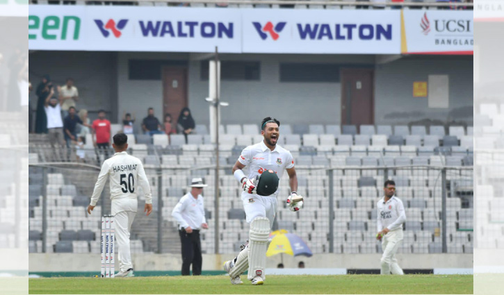 জোড়া সেঞ্চুরিতে মুমিনুলের পাশে শান্ত