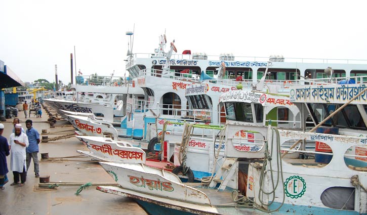 Launch service to all internal routes in Barishal halted