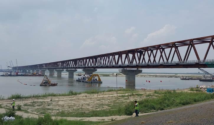 61pc work of Bangabandhu Railway Bridge completed