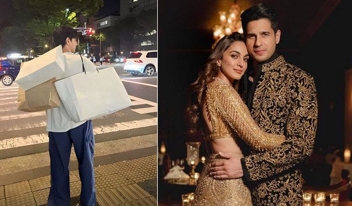 Sidharth fulfils husband duties as he carries wife’s shopping bags