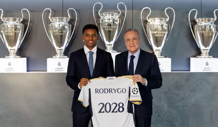 Rodrygo extends Real Madrid contract until 2028