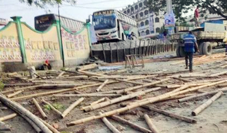 মঞ্চ ভাঙচুর: আমিনবাজারে বিএনপির সমাবেশ স্থগিত