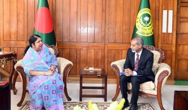 স্পিকারের সঙ্গে ইউনিসেফের দক্ষিণ এশিয়ার পরিচালকের সাক্ষাৎ