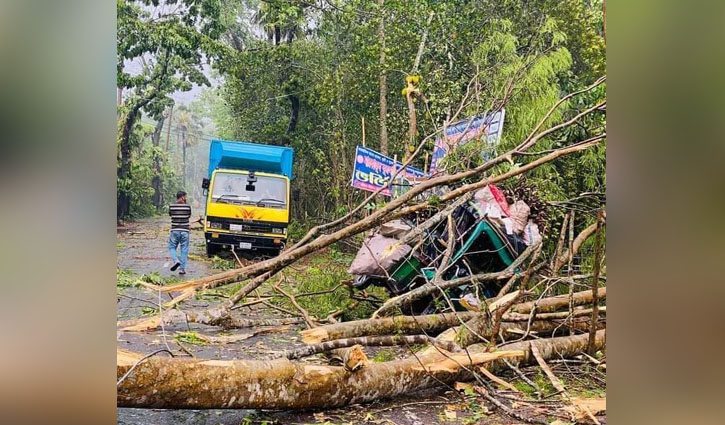 পিরোজপুরে ঘূর্ণিঝড়ে কয়েকশত বাড়িঘর ক্ষতিগ্রস্ত, নিহত ২