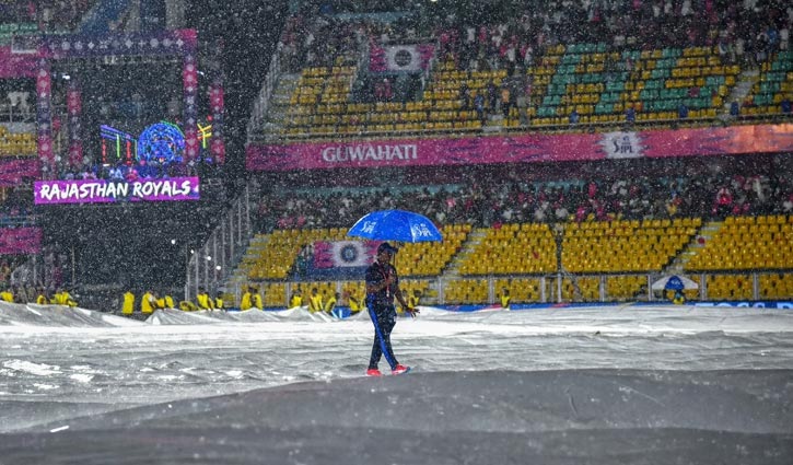 বৃষ্টিতে ভাসলো ম্যাচ, এক পয়েন্ট নিয়ে এলিমিনেটরে রাজস্থান