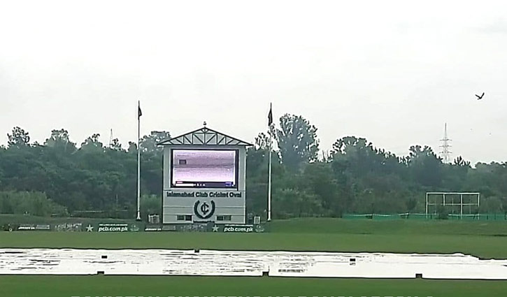 পাকিস্তানে বিজয়দের তৃতীয় দিনের খেলা বৃষ্টির পেটে