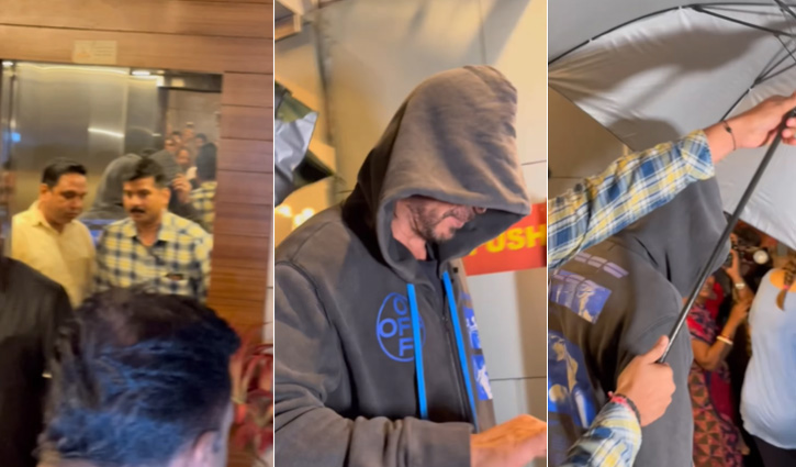 মুখ লুকিয়ে শাহরুখের রূঢ় আচরণ, হতাশ ভক্তরা (ভিডিও)