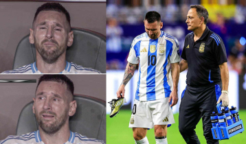 Messi in tears after being subbed off with injury